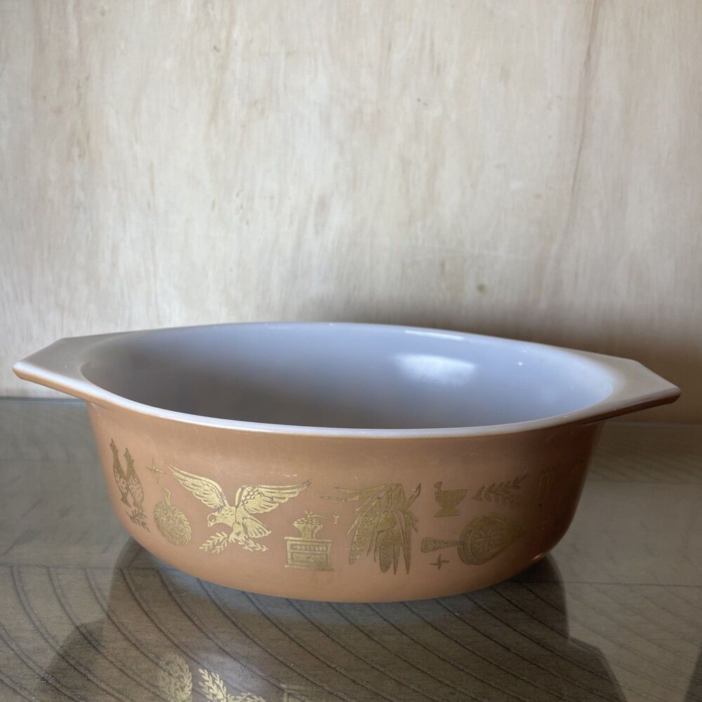 Vintage Pyrex 043 Early American 1.5 Qt Oval Casserole Dish
